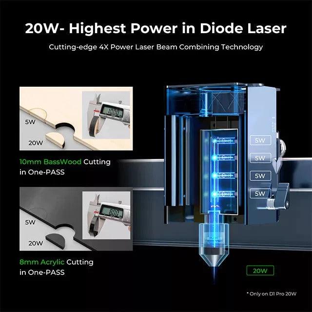  xTool D1 PRO 20w Laser Cutter & xTool F1 Laser Engraver, with  RA2 Pro Rotary for Tumbler, Powerfull and Portable Laser Engraving Machine  for Wood and Metal, Acrylic, Leather, Jewelry DIY
